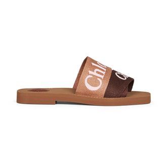 Chlo&eacute; Sliders, female, Brown, Size: 12 US Woody Flat Sandals