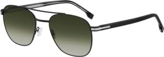 BOSS Double-bridge sunglasses in black steel