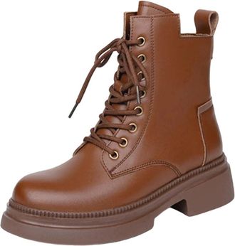 Generic Ankle Boots Ladies Genuine Leather Retro Boots Wool Booties