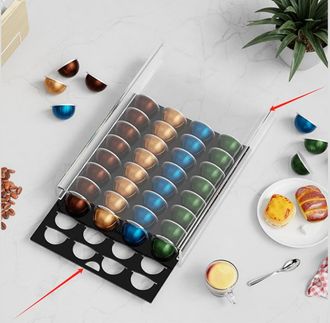OEM Soporte Acr&iacute;lico Para C&aacute;psulas, Apto Para Los Tres Tipos De C&aacute;psulas De Caf&eacute; Nespresso