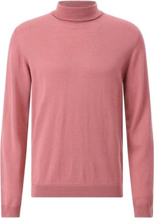 Roberto Collina Truien & Vesten, Heren, Roze, 4Xl, Wol, Wollen Coltrui Lichtgewicht Klassiek