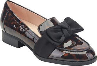 Bandolino Bow Loafer in Tortoise Patent/black at Nordstrom, Size 7.5