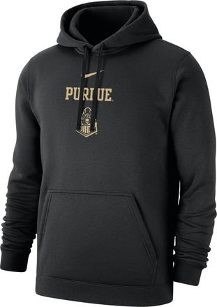 Nike Purdue Club Fleece Nike Mens College Hoodie in Black | M31777P738-PUR