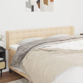 vidaXL Cabecero De Tela Color Crema 183x16x78/88 Cm Vidaxl