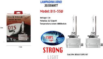 Trade Shop Trade Shop Traesio - Trade Shop - Coppia Lampade D1s 35/55w Bulbi Ricambio Xenon 6000k Fari Xeno Maxtech D1s-55w