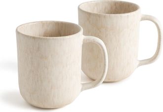 AM.PM Set van 2 mokken in mat geglazuurd aardewerk, Rusty