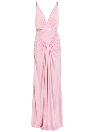 Versace Draped Satin-jersey Gown - Pink - 42 (UK10 / S)