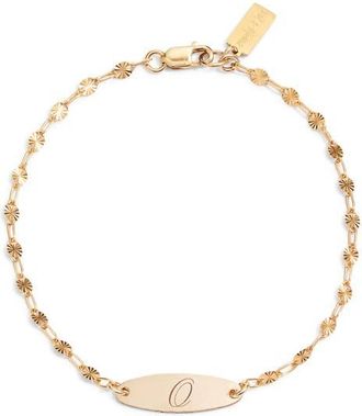 Set & Stones Bank Initial Bracelet in Gold /O at Nordstrom