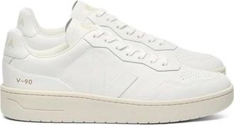 Veja V-90 Leather - female - Veja - Sneakers - White - 5 UK - Shoes