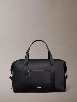 Calvin Klein Mens Nylon Weekender Bag - Black