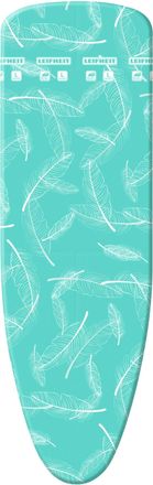 Leifheit B&uuml;gelbrettbezug, Blau, Textil, Federn, 45x140 cm, Gummizug, Schn&uuml;rzug, Spannclips, Nur In Filialen Erh&auml;ltlich