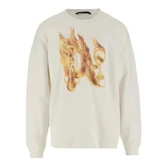 Palm Angels Hombre, Sudaderas, Beige, Talla: M