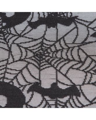 Elrene Bats & Web Lace Halloween Tablecloth With Orange Liner