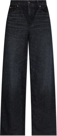 Chlo&eacute; Wijde broek - Dames - Loose Fit Jeans - Zwart - W26 - Katoen - Jeans