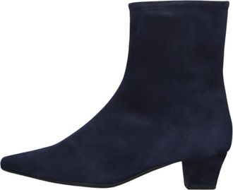 Stefano Lauran Blauwe Enkellaarsjes voor Herfst/Winter - Dames - Cowboylaarzen - Blauw - 39 EU - Wol - Schoenen