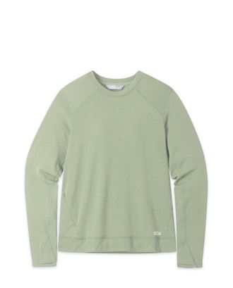 Stio | Womens Trax Power Grid Crew Top, Size Extra Small in Sage Flats