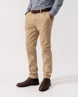 GANT Mens 248 Slim Fit Chinos in Tan Cotton - Size 36W/32L