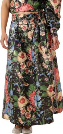 Mes Demoiselles... Groene Bohemian Maxi Rok - Dames - Maxi Rokken - Veelkleurig - S - Rokken