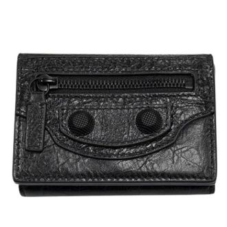Balenciaga Pre-owned Wallets, female, Black, Size: ONE SIZE Pre-owned Tri-fold Wallet