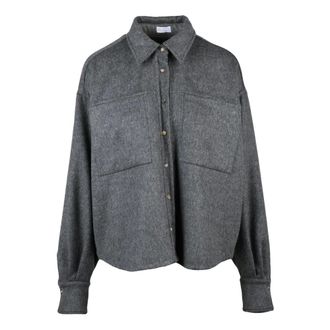 Brunello Cucinelli Mujer, Blusas y Camisas, Gris, Talla: M