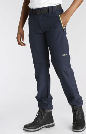 F.lli Campagnolo Zip-off-Hose CMP KID ZIP-OFF-PANT, Damen, Gr. 140, N-Gr, blau (b.blau, limeg), Obermaterial: 89% Polyester, 11% Elasthan, kontrastfarbene Details, uni