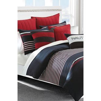 Nautica Mineola Cotton Duvet Cover Set in Navy at Nordstrom Rack, Size Full/queen