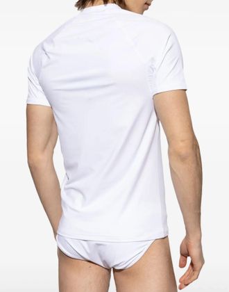 Balmain Mens Raglan Logo Patch T-Shirt White Clothing > Polo & T-Shirts