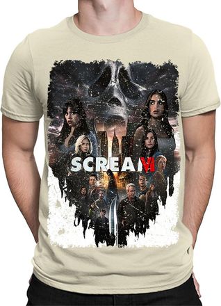 Generic Halloween T-Shirt Scream 6 Movie Poster Horror Scary Spooky Mens T Shirts HD1 Natural M