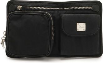 Dior Black Nylon Canvas Leather Fanny Pack Pouch (Pre-Owned)