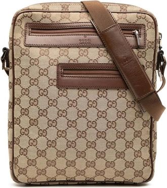 Gucci 2000-2015 GG Canvas crossbody bag - Marrone