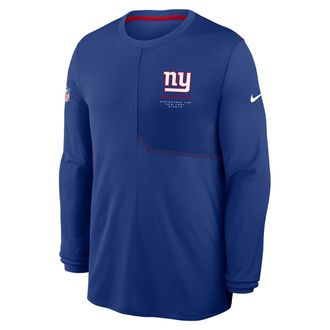 Nike New York Giants Sideline Coach Nike Mens Dri-FIT NFL Long-Sleeve Top in Blue | 03B1073K8I-B8B