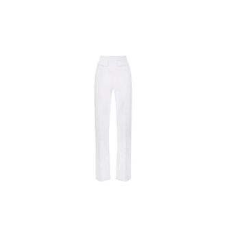 Elisabetta Franchi Broeken, Dames, Wit, S, Polyester, pantaloni Poliestere