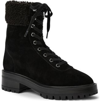 Paige Briar Faux Shearling Bootie in Black at Nordstrom, Size 10.5