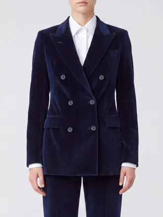 Tagliatore Blazer doppiopetto in velluto di lana e cashmere con rever a lancia