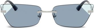 Jimmy Choo Eyewear geometric-frame sunglasses - unisex - Metal - 60 - Silver
