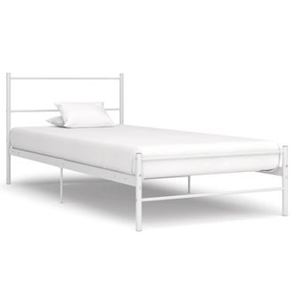 vidaXL Estructura De Cama Sin Colch&oacute;n Metal Blanco 100x200 Cm Vidaxl