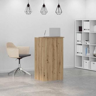 Berkfield Home Reception Desk Artisan Oak 55x50x103.5 cm Engineered Wood in Brown