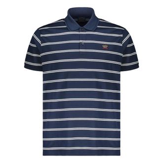 Paul & Shark Paul & Shark, Polo Shirts, male, Blue, Size: L Polo shirt in pearl cotton with striped pattern