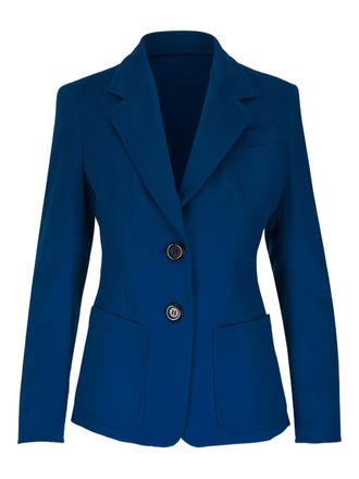 Akris buttoned blazer - women - Virgin Wool - 12 - Blue