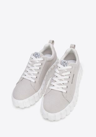 Wittchen Dames Platform Sneakers Grijs Textielmateriaal