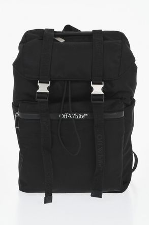 Off-white Nylon Backpack OUTDOOR in Solid Color with Leather Details Off-White