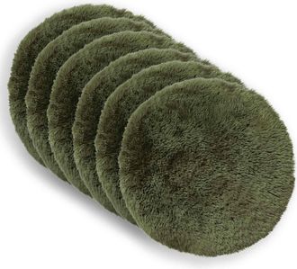 vidaXL Funda De Almohada 6 Pcs Heerlen Verde &Oslash; 40 Cm Fleece Pv Vidaxl
