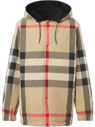 Burberry Reversible Check Hooded Jacket