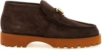 Valentino Garavani Brown Logo Chunky Boots