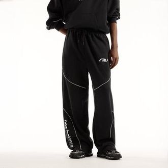 New Balance Uomo Trackside French Terry Pant in Nero, Maglia di Poliestere, Taglia XL
