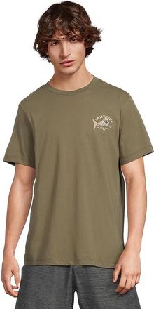 Salty Crew Lurking Short Sleeve T-Shirts Mens T Shirt Dusty Olive : 2XL, Cotton