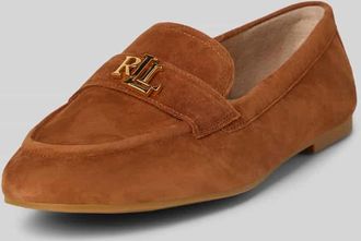 Lauren Ralph Lauren Loafers aus Leder mit Label-Applikation Modell AVERI III in Camel, Größe 37,5