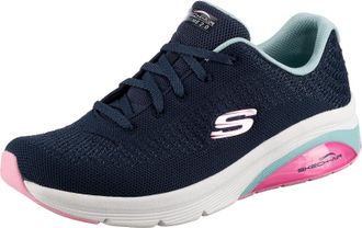 Skechers Womens Skech-AIR Extreme 2.0 Classic Vibe Sneaker, Navy Mesh/Lt Blue & Pink Trim, 4 UK