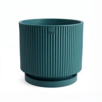 Monacis Jarr&oacute;n De Dise&ntilde;o Moderno Vertigo 50 &Oslash;50 H45 En Pol&iacute;mero Azul Petr&oacute;leo Resistente Para Interiores Y Exteriores - Hecho En Italia - Monacis