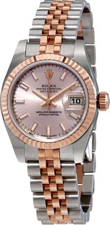 Rolex Pre-owned Rolex Lady-Datejust Pink Dial Ladies Watch 179171PSJ